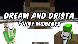 Dream and Drista play minecraft ft. Georgenotfound, TommyInnit + more  | funny moments