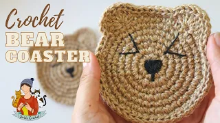 Crochet Lil Bear Coaster / Easy Beginner Tutorial