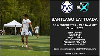 Santiago Lattuada | Class of 2025 | MLS Next Highlights