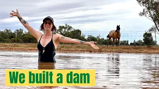 Building a dam on our farm