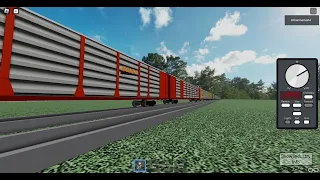 Roblox Ro Scale Joliet NorCal Roleplay: Union Pacific MROMI flies by with 86 Autorack cars long