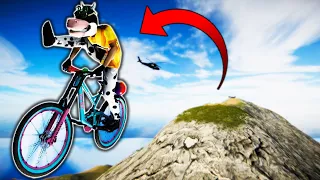 BIKING OFF A MOUNTAIN IN ZERO GRAVITY! (Descenders)