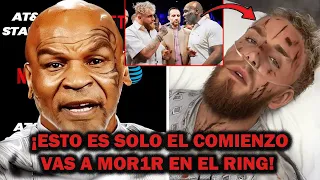 ¡JAKE PAUL EN ESTADO LAMENTABLE TRAS EL ATAQUE DE MIKE TYSON EN CARA A CARA! pelea 2024