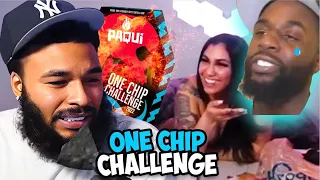 Bengeeuba Reacts To ClarenceNyc Does The One Chip Challenge Ft Queen..😱