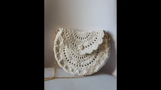 პატარა მრგვალი ჩანთა ყაისნაღით. ნაწილი I. Crochet small round bag. Part I.