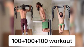 100+100+100 - Pull ups, disp, HLR