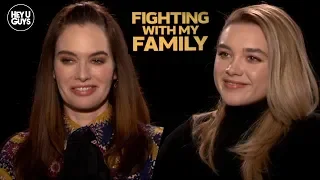 Florence Pugh & Lena Headey on Paige, The Rock & WWE in Fighting with My Family