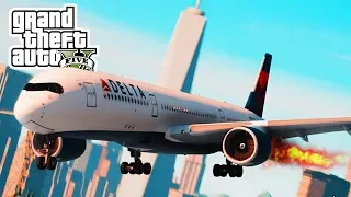 GTA 5 — AIRBUS A350 Absturz vor Liberty City — GTA 5 Mods Deutsch