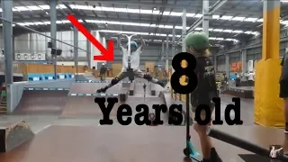 CRAZY 8 YEAR OLD PRO SCOOTER RIDER!