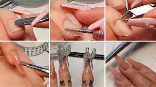 Doing Sculpted Gel Nails Extensions like a pro. Gel nails step by step for beginners.