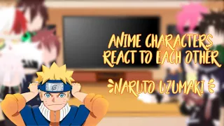 anime character react to each other//3/?//naruto uzumaki🍜🍚🍥// creds in video