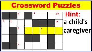 Crossword Puzzles-42 | Can you guess the words using HINT ? Crossword Puzzle game | English Puzzle