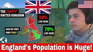 American Reacts Why So Few People Live In Scotland, Wales, Northern Ireland or Southwest England
