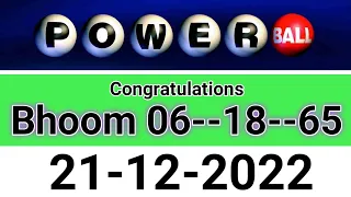 Powerball Drawing 21-12-2022 || American Jackpot lottery,