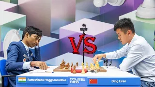 Praggnanandhaa R (IND) Vs Ding Liren (CHINA) || Tata Steel Chess Masters 2023