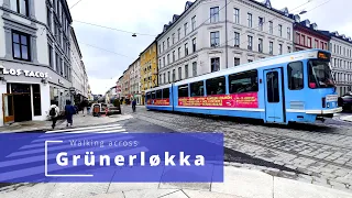 Walking across Grunerløkka, Oslo, Norway - august 2023 - 4k - 60fps - Oslo Highlights