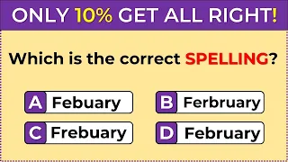 CAN YOU SCORE 20/20? 96% CANNOT. Commonly Misspelled English Words. Spelling Quiz #47