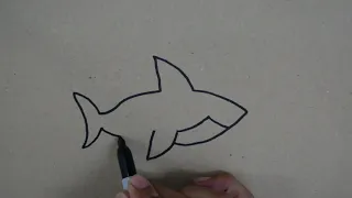 how to draw a baby shark - kids drawing #kidsdrawing #kidsart