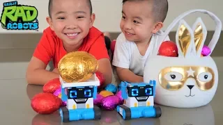 Chocolate Easter Egg Hunt  Robot Prank and Spy Fun CKN