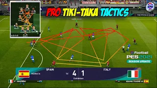 Tiki-taka formation pro tactics | PES 2021