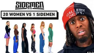 FIRST TIME WATCHING SIDEMAN! 20 WOMEN VS 1 SIDEMEN: KAI CENAT EDITION (REACTION!!!)