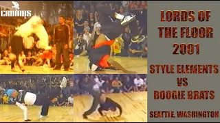 Lords Of The Floor 2001 | Style Elements Crew Vs Boogie Brats | Washington | Bboy Crumbs