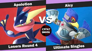 No Caps 24 Losers R4 - Apolotion (Greninja) vs Aicy (Falco) - SSBU