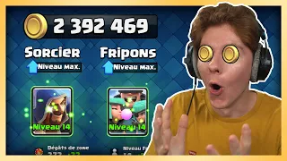 JE DÉPENSE 2,000,000 D'OR pour MAXER MON COMPTE !! - Clash Royale