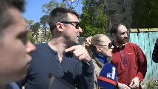 Активисты и Автомайдан попытались остановить застройку Святошинского леса