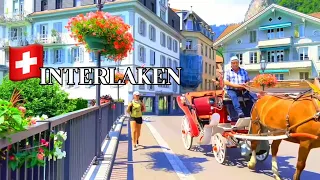 Interlaken🇨🇭Charming Swiss Town / Between two Lakes [4K] Summer in Switzerland ☀️