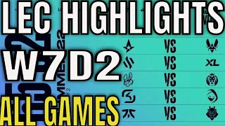 LEC Highlights ALL GAMES W7D2 Summer 2022 | Week 7 Day 2