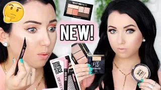 NEW DRUGSTORE MAKEUP FIRST IMPRESSIONS! Maybelline Fit Me Powder, Master Chrome Highlighter & More