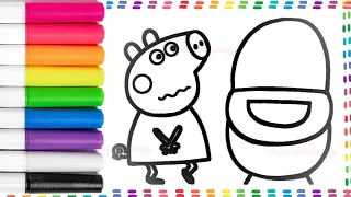 How to draw peppapig | drawing peppapig for kids and Toddlers of preschool
