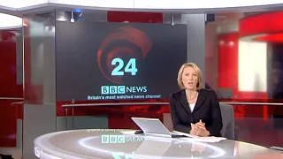 BBC News 24 - TOTH Headlines (with unusual transition graphic) - 21st April 2008 @ 00:00GMT