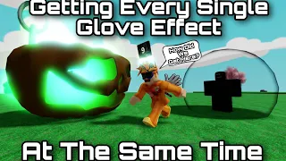 Getting All Gloves Effects At The Same Time! (Almost) | Slap Battles Roblox