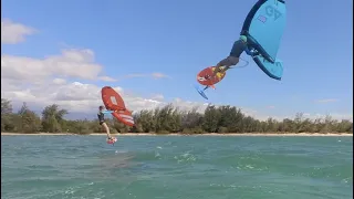 Catching up with Maui wing groms Lily and Kaden, one shot - no cuts