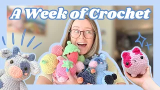 How Much Can I Crochet in a Week?! 💙✨| Crochet Vlog