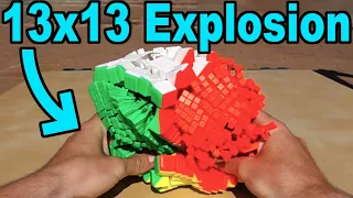 GIANT Rubik's Cubes EXPLODING in Slow Motion!