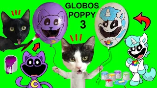 GLOBOS DE POPPY PLAYTIME 3 en la caja misteriosa de CATNAP / DIY con gatos Luna y Estrella