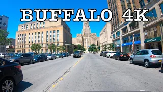 Buffalo 4K - Driving Downtown - New York - USA