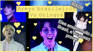 Armys brasileiros Vs Gringos - Versão SOLOS | BTS Speak Yourself World Tour 2019