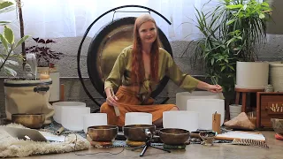 Crystal Singing Bowl Sound Bath Meditation: for stress relief and relaxation