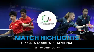 Xiang J./Yan Y. vs L. Hochart/G. Bled | U15 GD SF | ITTF World Youth Championships 2022