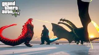 Shin Godzilla vs Heisei Godzilla and King Ghidorah - GTA V Mods