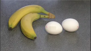 Bananen mit Eier Schnell - Schräge Kombination - Keine Tricks Einfaches Frühstücksrezept