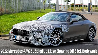 2022 Mercedes-AMG SL Spied Up Close Showing Off Slick Bodywork