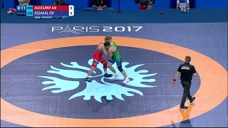 1/2 GR - 98 kg: A. ALEKSANYAN (ARM) df. R. ASSAKALOV (UZB) by VSU, 8-0