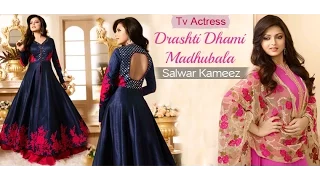 Drashti Dhami Madhubala Designer Anarkali Salwar Kameez and Dresses Online