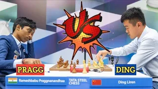 Champions vs No.1 India 👏 Ding Liren Praggnanandhaa || Tata Steel Chess Masters 2023