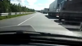 Дальнобойщики мстят за Бетономешалку ! Truckers revenge